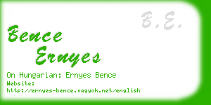 bence ernyes business card